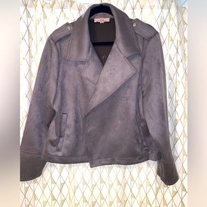 NWOT PhilosophyFaux Suede Grey Jacket 1X